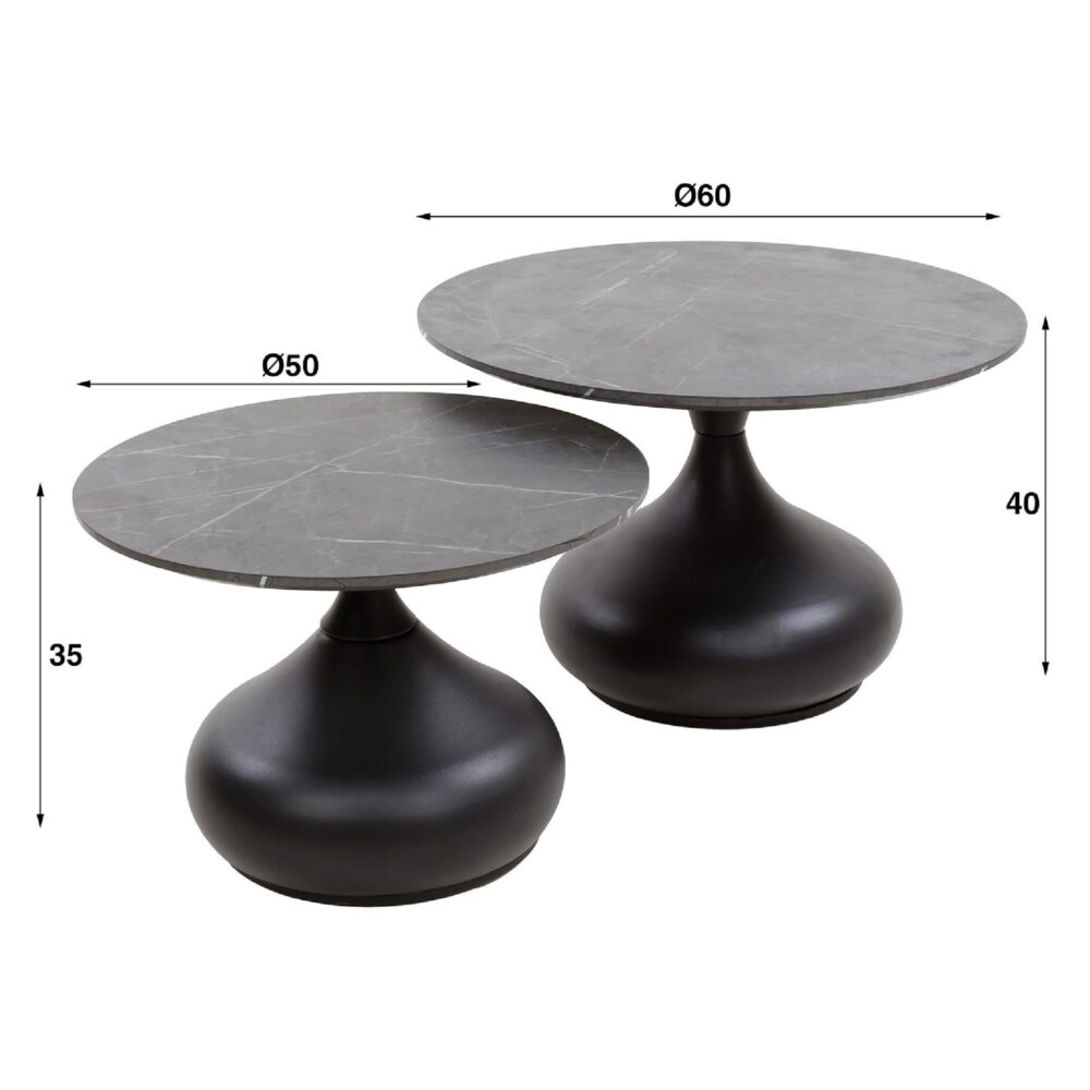 Jorin organische salontafel set van 2 afbeelding 2