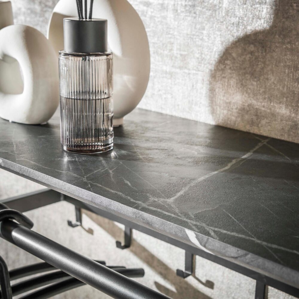 wandkapstok met hoedenplank grafiet afbeelding 4