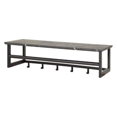 wandkapstok met hoedenplank grafiet afbeelding 1