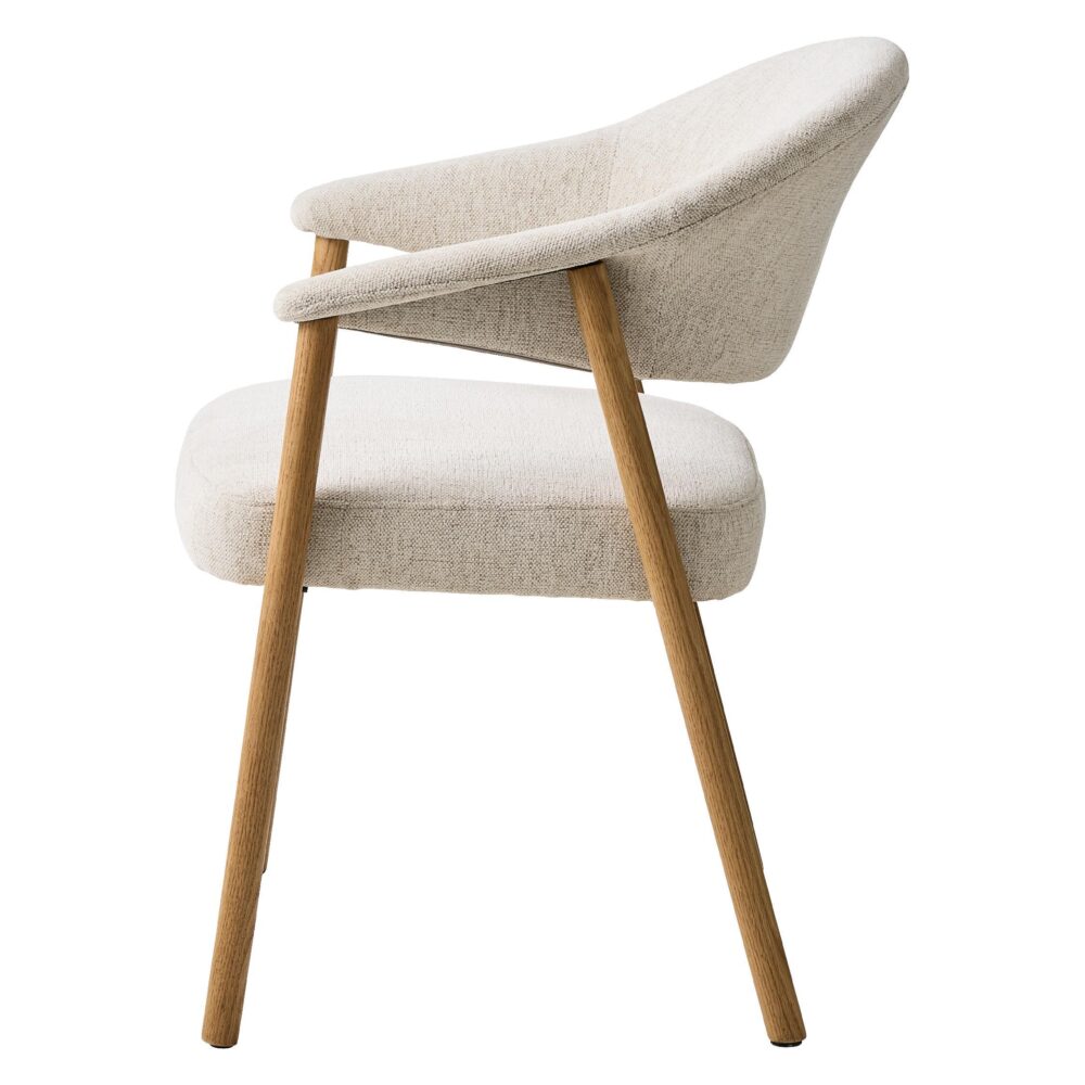 beige eetkamerstoelen Niva met armleuningen afbeelding 3