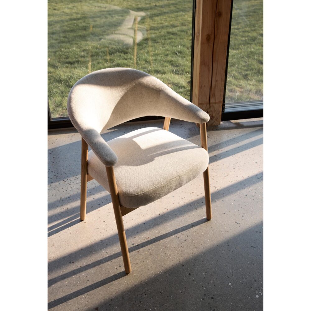 beige eetkamerstoelen Niva met armleuningen afbeelding 12