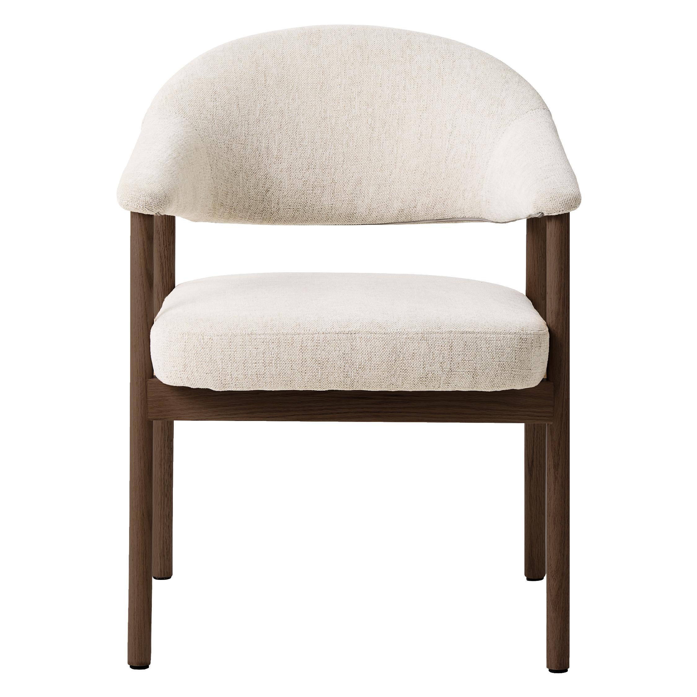 beige eetkamerstoelen Niva met armleuningen afbeelding 2