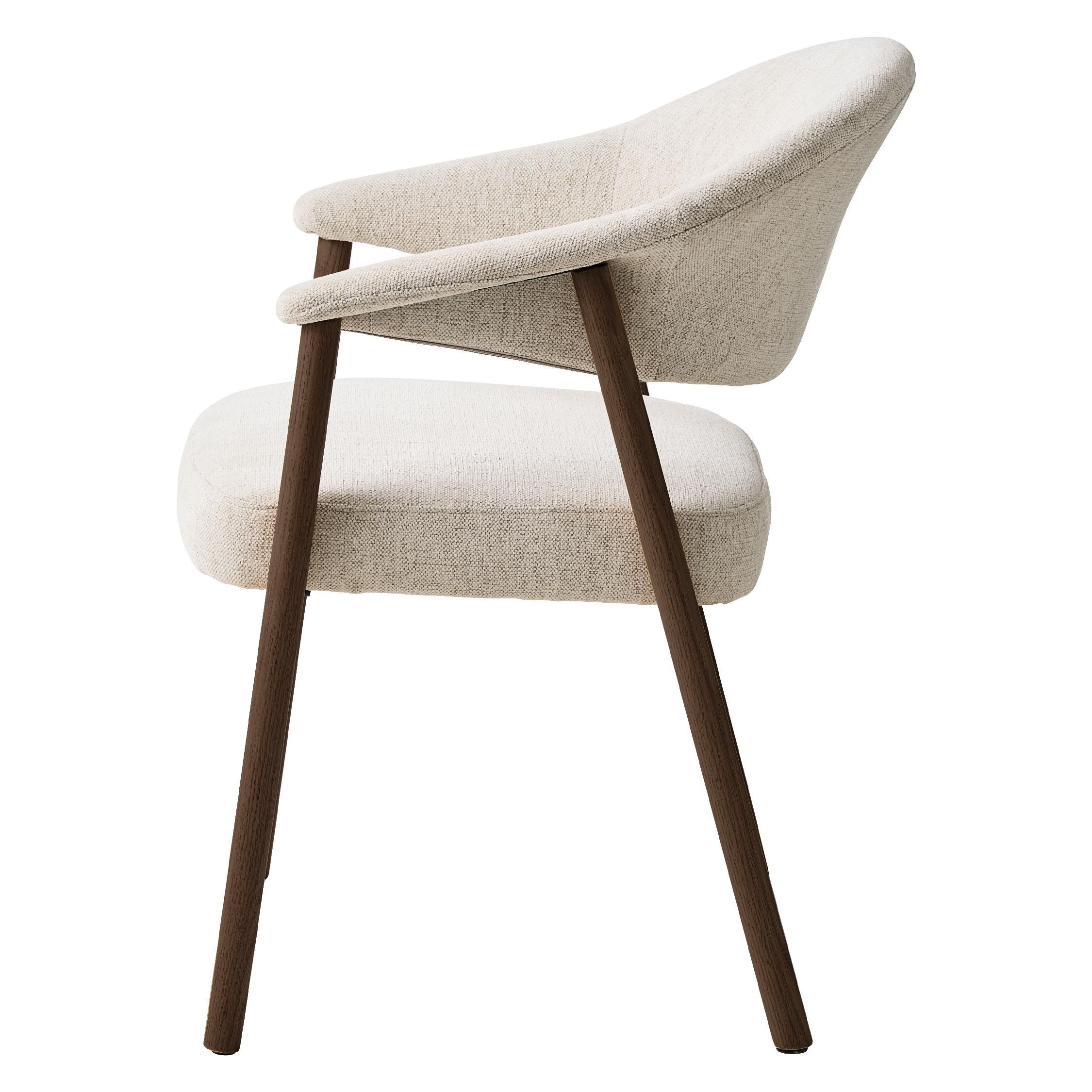 beige eetkamerstoelen Niva met armleuningen afbeelding 3