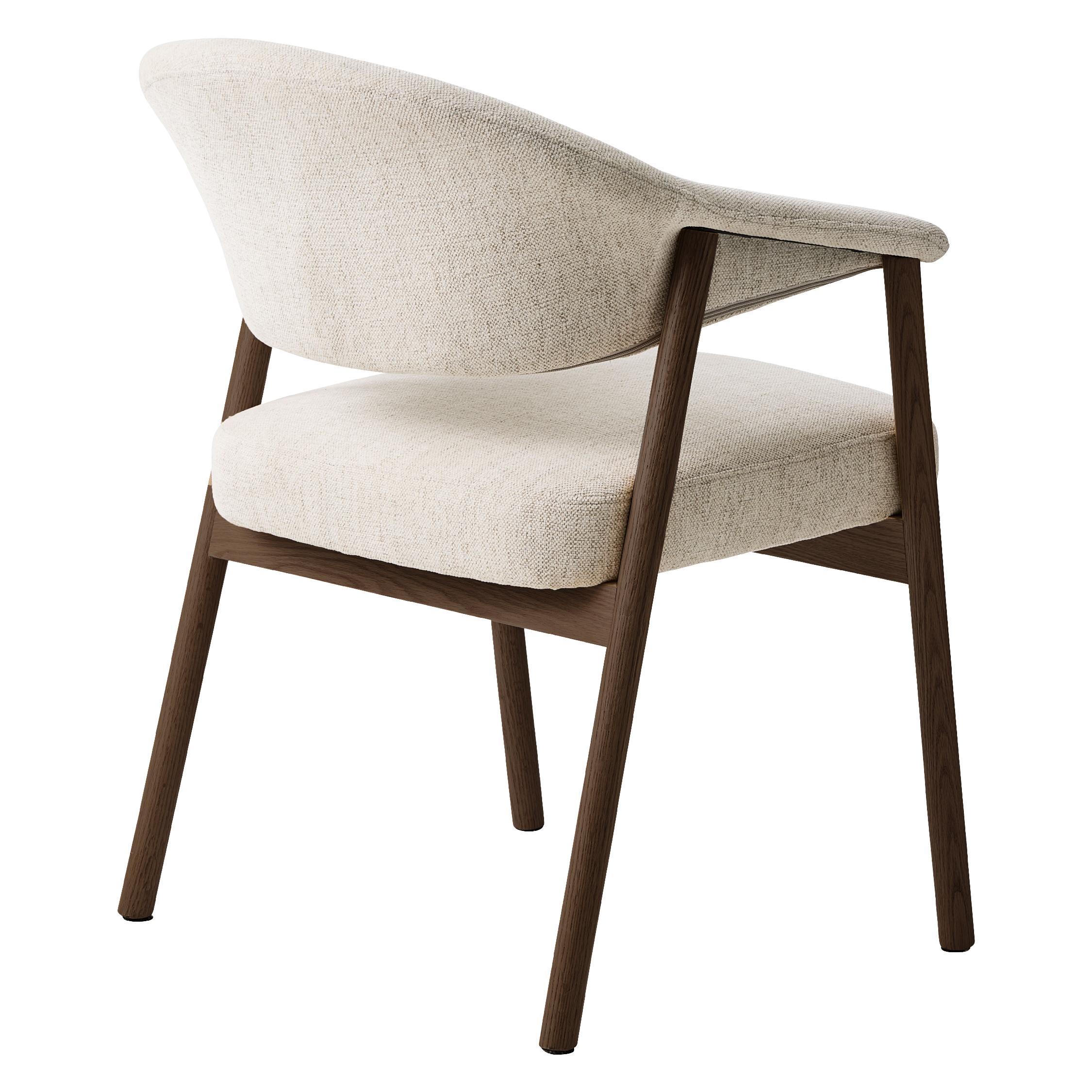 beige eetkamerstoelen Niva met armleuningen afbeelding 5