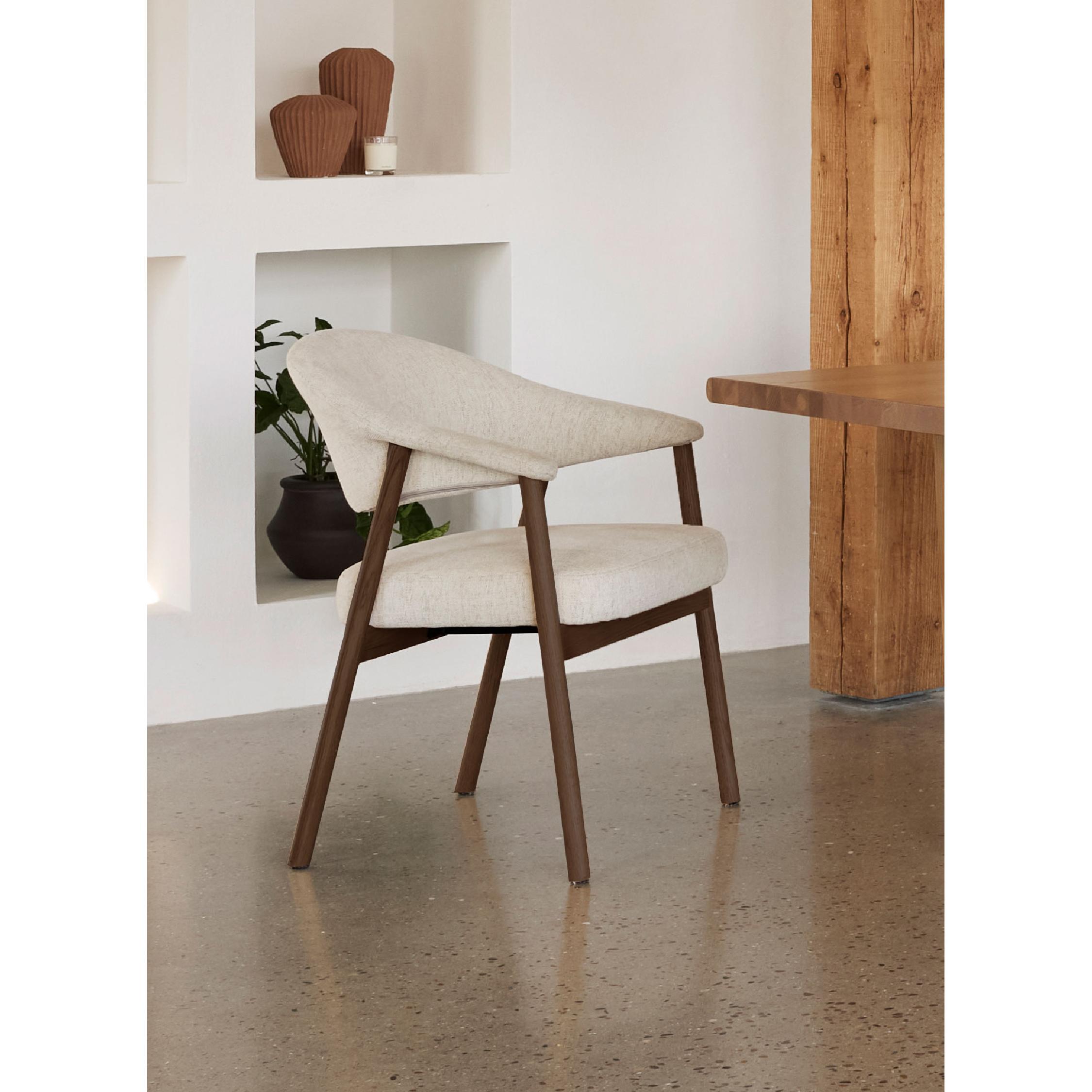 beige eetkamerstoelen Niva met armleuningen afbeelding 11