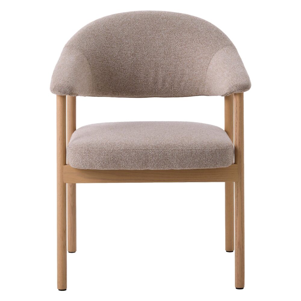 Niva beige eetkamerstoelen met armleuningen afbeelding 4