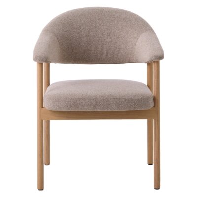 Niva beige eetkamerstoelen met armleuningen afbeelding 4