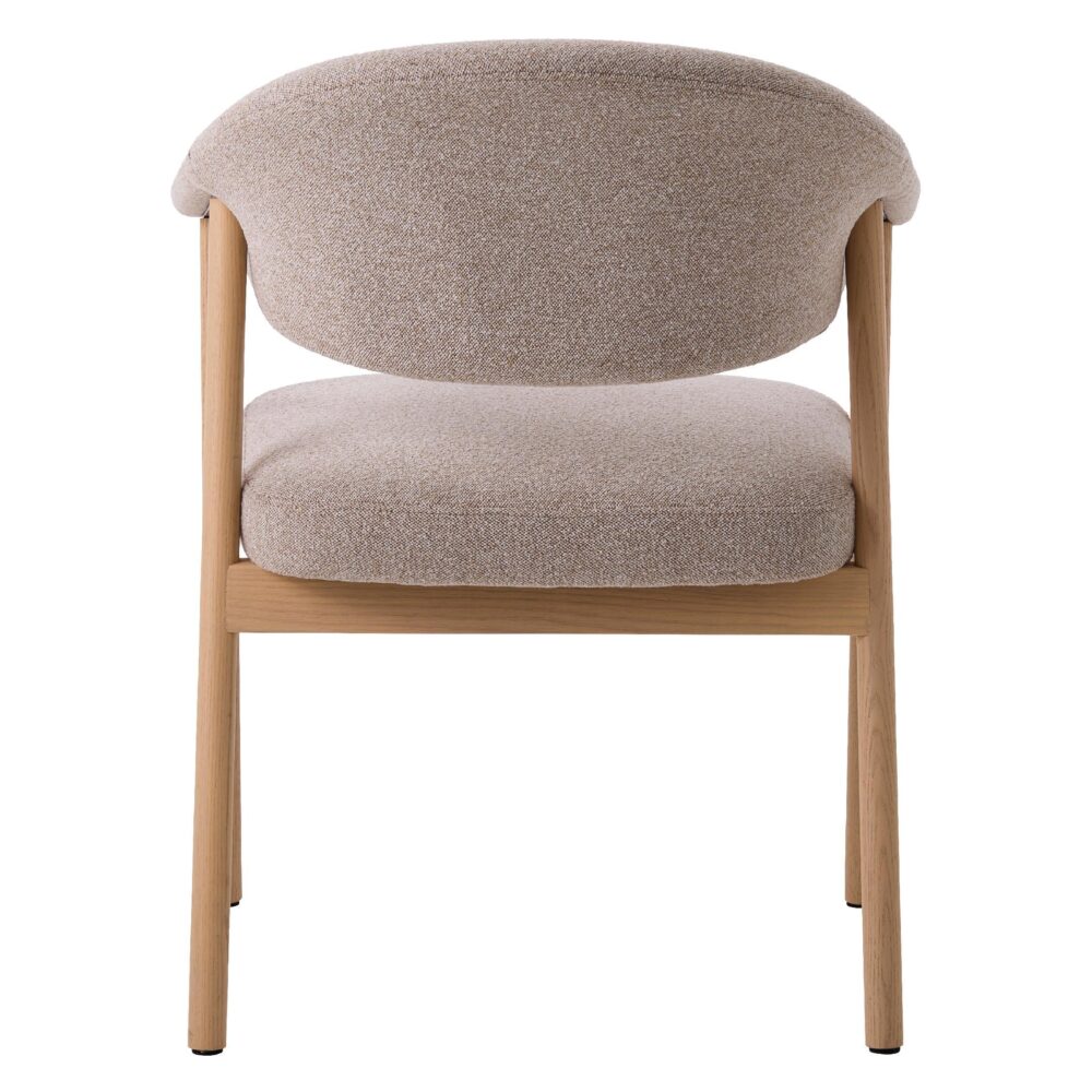 Niva beige eetkamerstoelen met armleuningen afbeelding 3