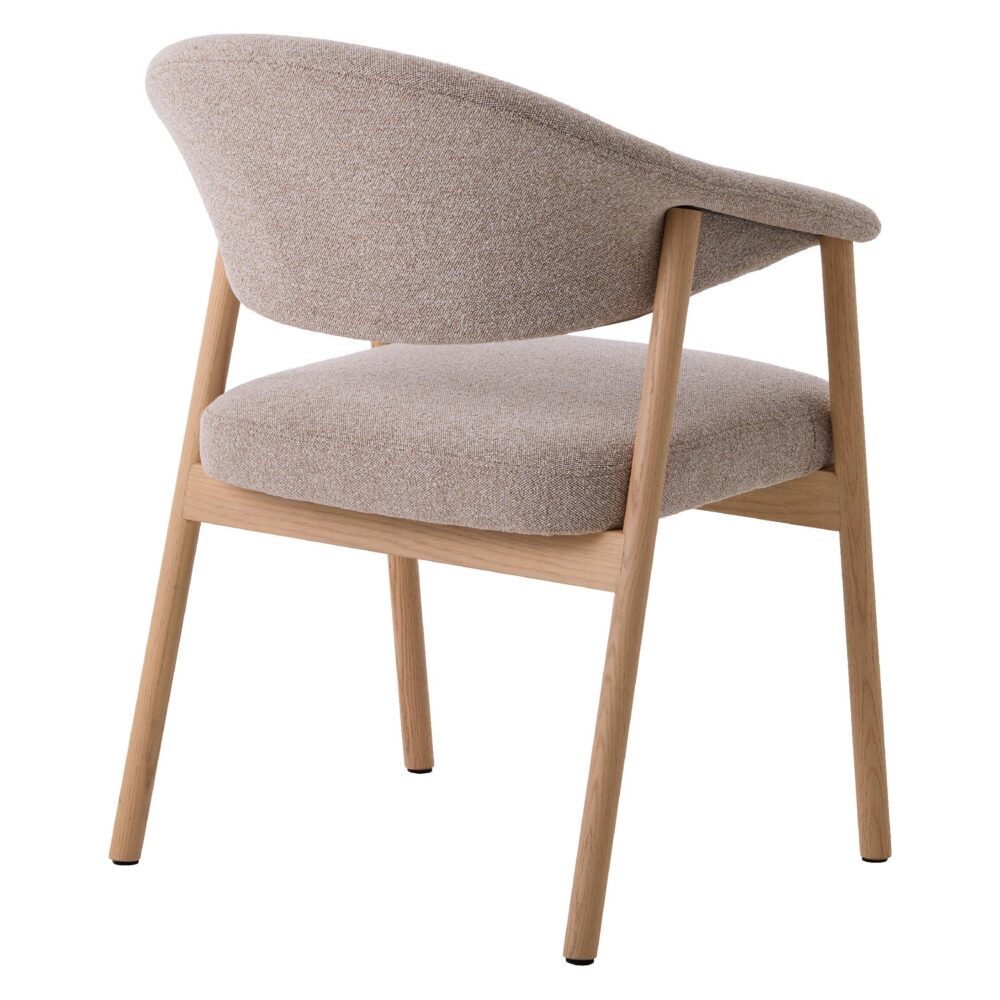Niva beige eetkamerstoelen met armleuningen afbeelding 5