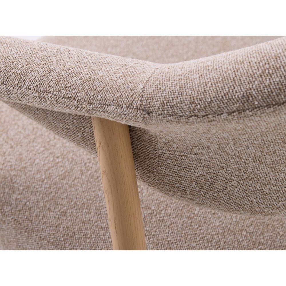 Niva beige eetkamerstoelen met armleuningen afbeelding 6