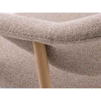Niva beige eetkamerstoelen met armleuningen afbeelding 6
