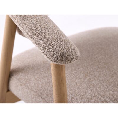 Niva beige eetkamerstoelen met armleuningen afbeelding 7