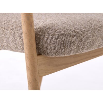 Niva beige eetkamerstoelen met armleuningen afbeelding 8