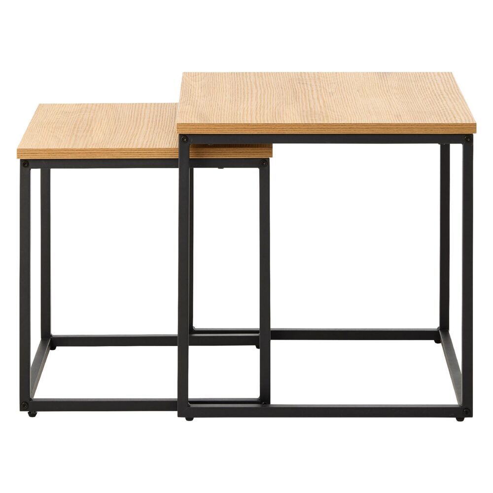Alma nestbare eiken salontafel set van 2 afbeelding 3