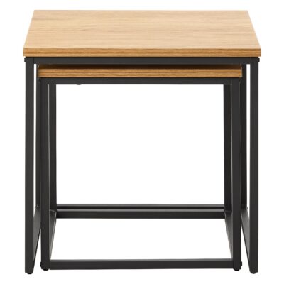 Alma nestbare eiken salontafel set van 2 afbeelding 2