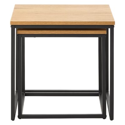 Alma nestbare eiken salontafel set van 2 afbeelding 2
