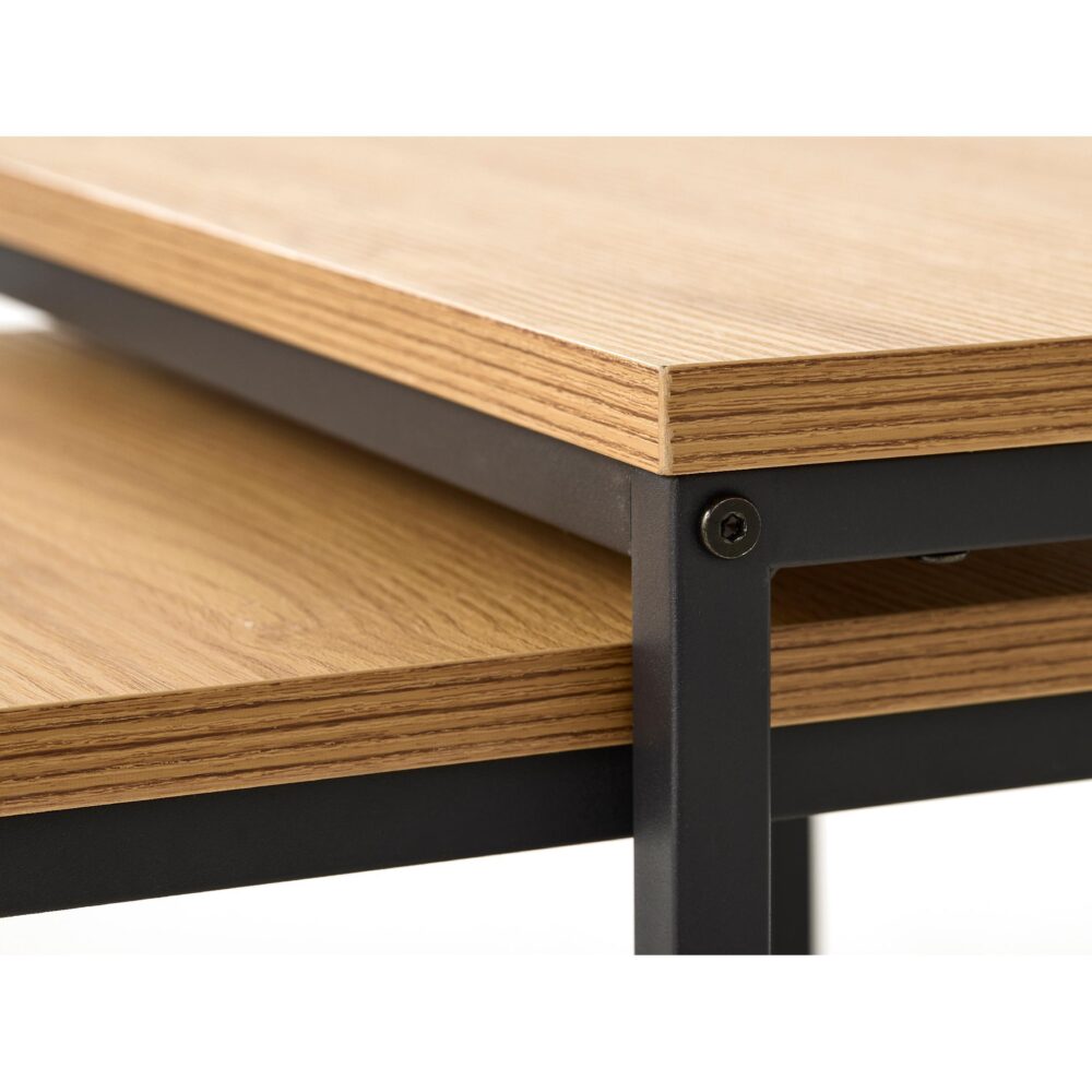 Alma nestbare eiken salontafel set van 2 afbeelding 6