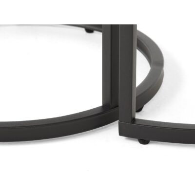 Alma ronde nestbare salontafel set eikenlook afbeelding 6