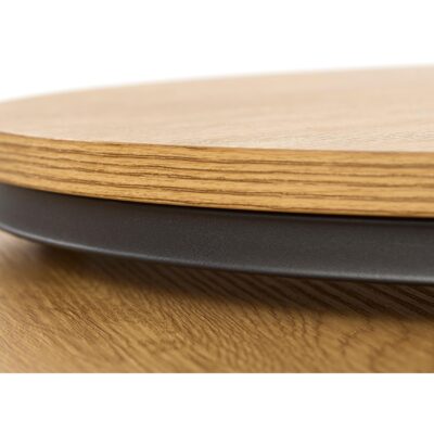 Alma ronde nestbare salontafel set eikenlook afbeelding 4