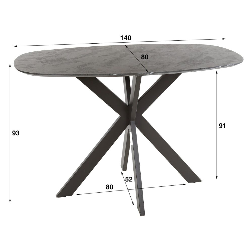 bartafel Deens ovaal grafiet Jorin afbeelding 3
