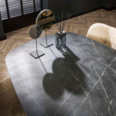 Deens ovale eettafel Jorin 180 cm grafiet afbeelding 5