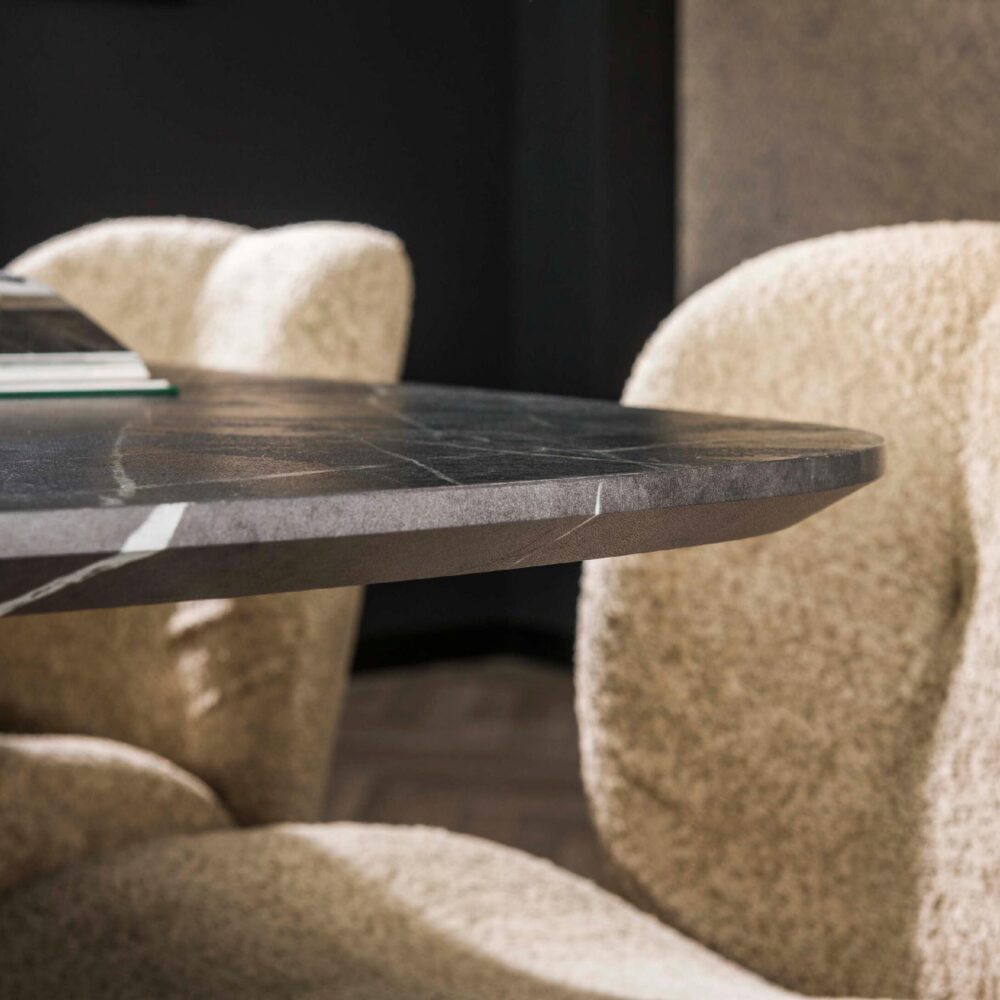 Deens ovale eettafel Jorin 180 cm grafiet afbeelding 6