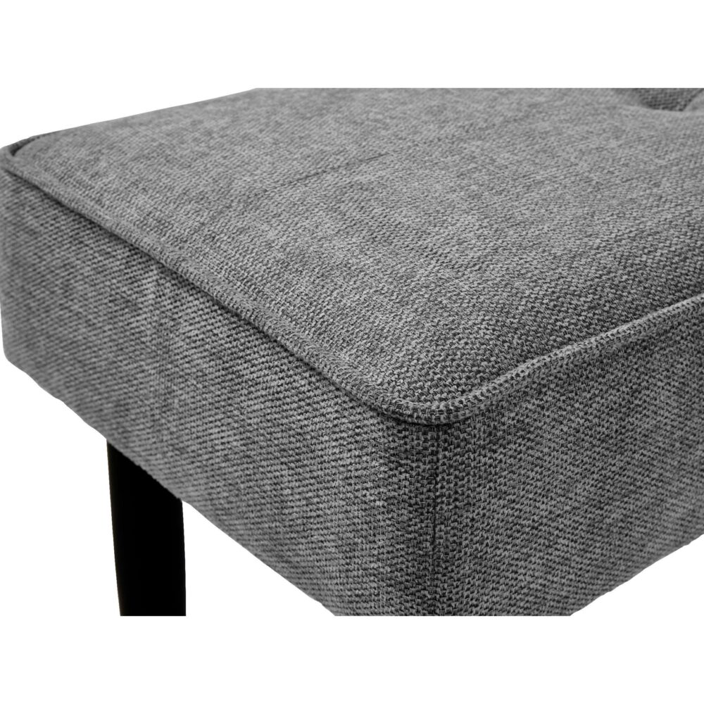 grijze halbank stof Zovia 140 cm afbeelding 3