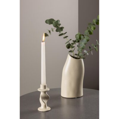 beige keramieken kandelaar 12 cm afbeelding 4