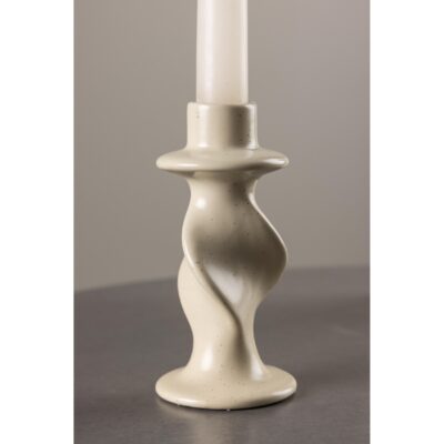 beige keramieken kandelaar 12 cm afbeelding 2