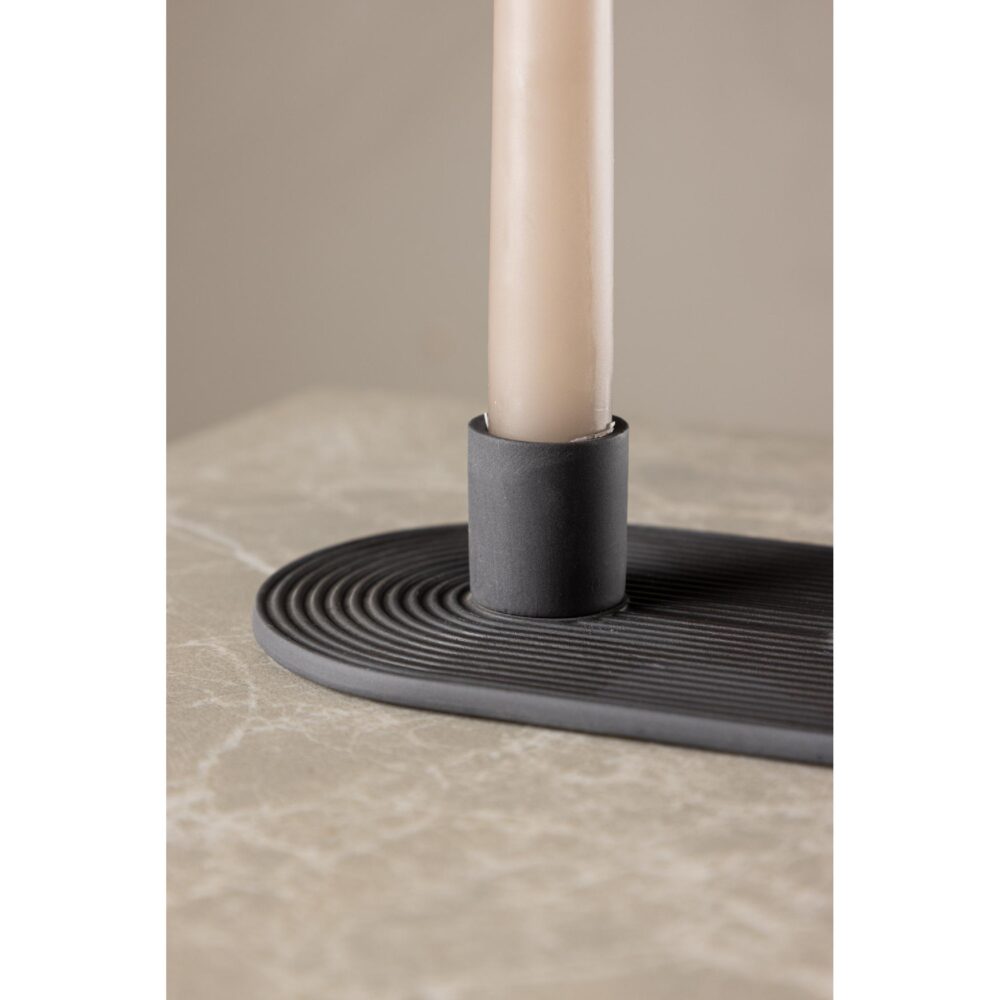 zwarte kandelaar voor 3 kaarsen afbeelding 7