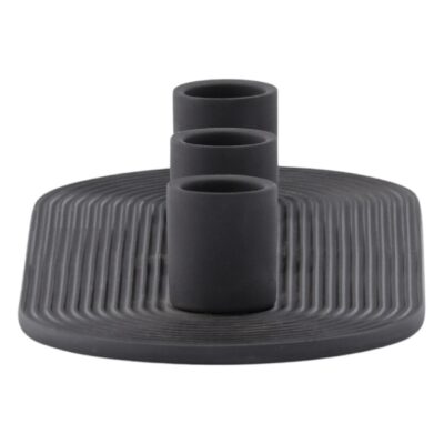 zwarte kandelaar voor 3 kaarsen afbeelding 4