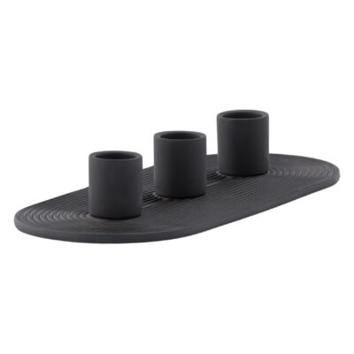 zwarte kandelaar voor 3 kaarsen afbeelding 5