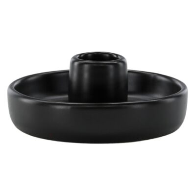 ronde zwarte kandelaars set van 2 afbeelding 1