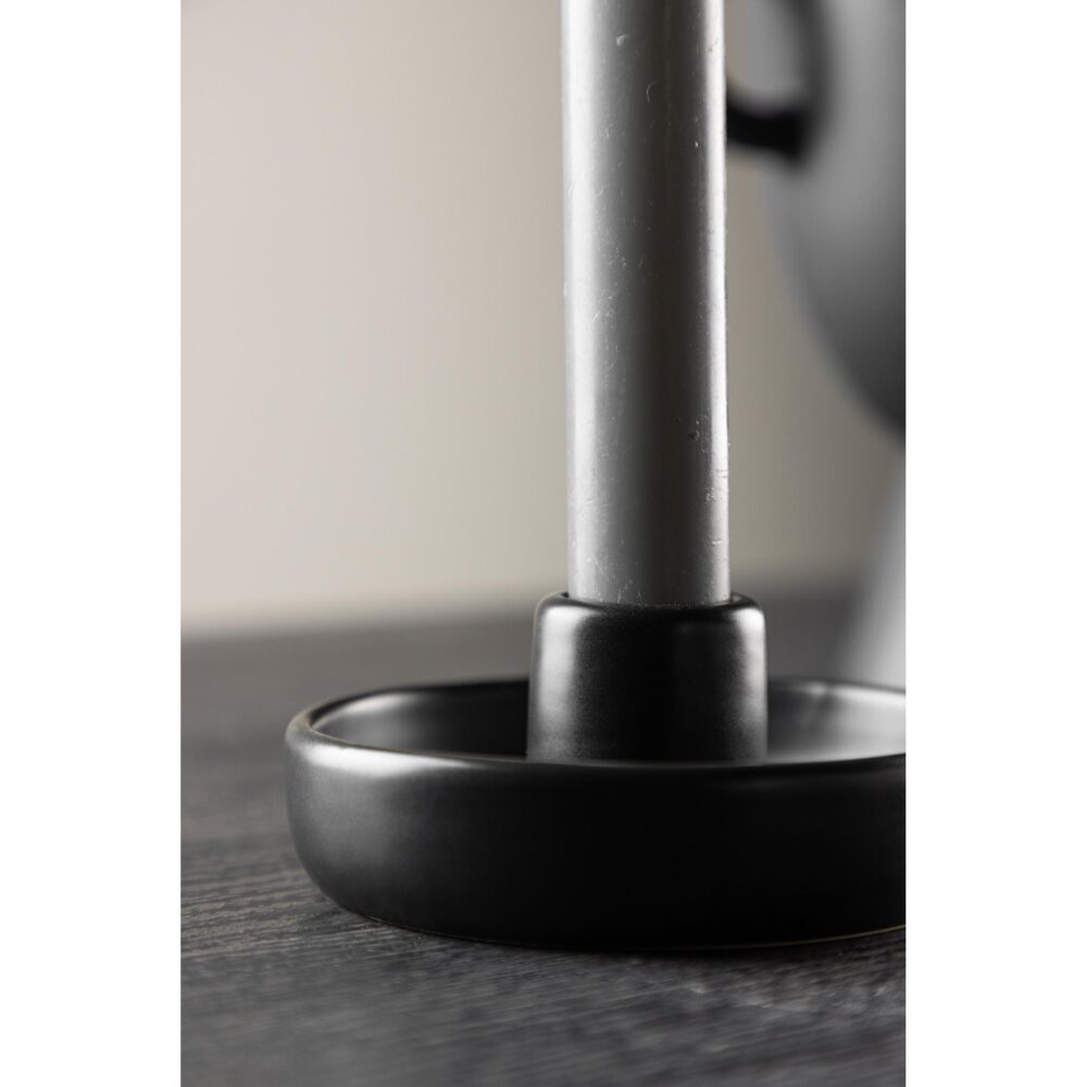 ronde zwarte kandelaars set van 2 afbeelding 3