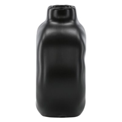 zwarte steengoed kandelaar voor dinerkaars afbeelding 2