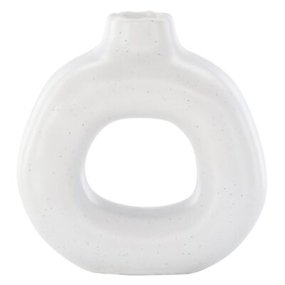 witte steengoed kandelaar 13 cm afbeelding 1