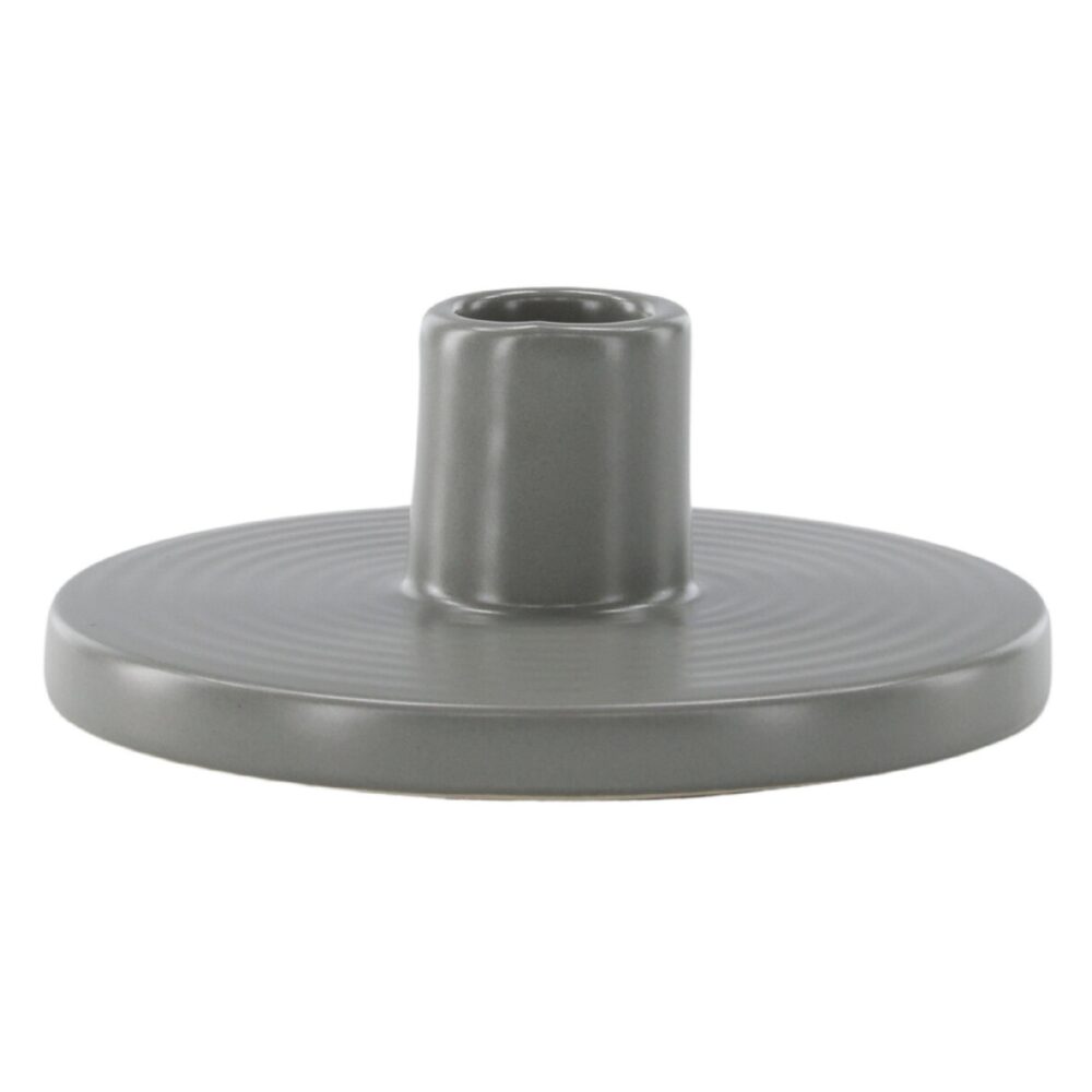 grijze keramische kandelaars set afbeelding 1