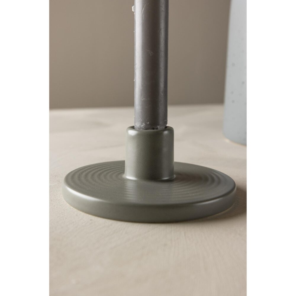 grijze keramische kandelaars set afbeelding 3