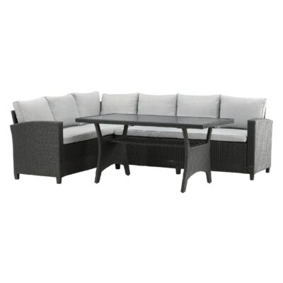 zwarte kunstrotan hoek loungeset afbeelding 2