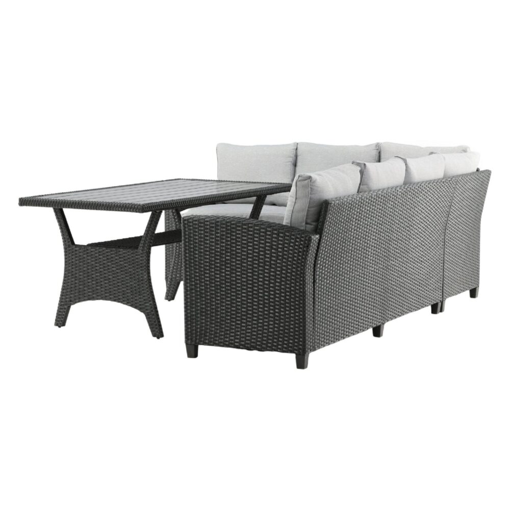 zwarte kunstrotan hoek loungeset afbeelding 5