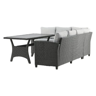 zwarte kunstrotan hoek loungeset afbeelding 5