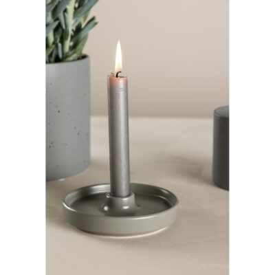 grijze steengoed kandelaars set van 2 afbeelding 2