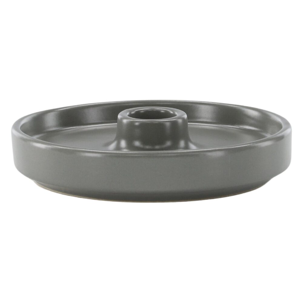 grijze steengoed kandelaars set van 2 afbeelding 1