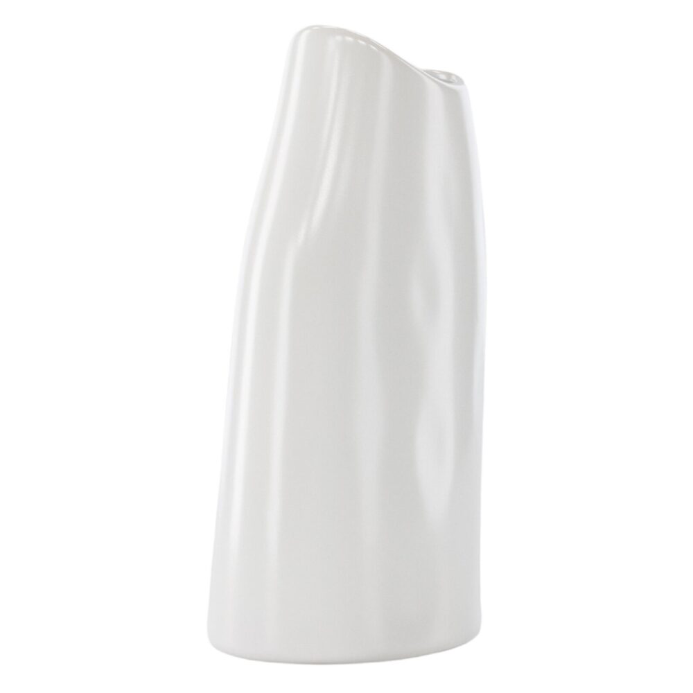 smalle witte keramische vaas afbeelding 2