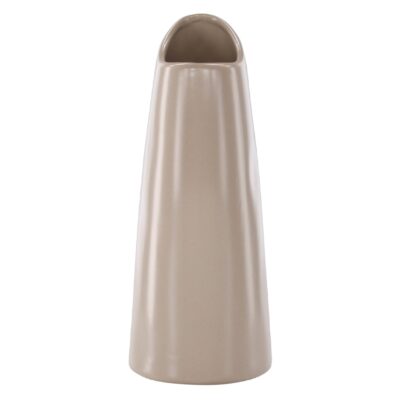 beige keramische vaas 23 cm afbeelding 4