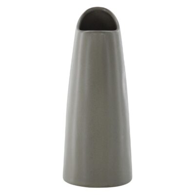 donkergrijze keramische vaas 23 cm afbeelding 4