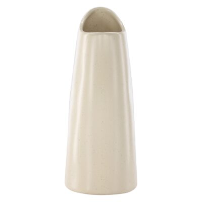 beige keramische vaas met zwarte stippen afbeelding 4