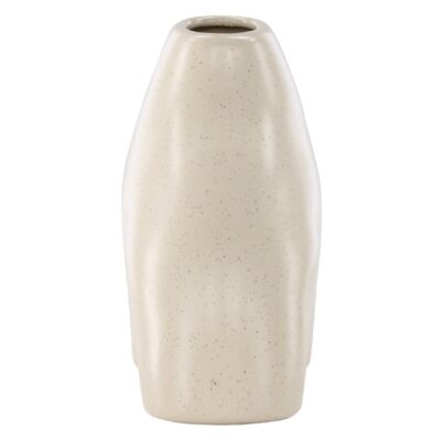 beige keramische vaas 15 cm afbeelding 4