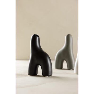 zwarte keramische vaas 16 cm afbeelding 9
