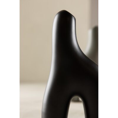 zwarte keramische vaas 16 cm afbeelding 10